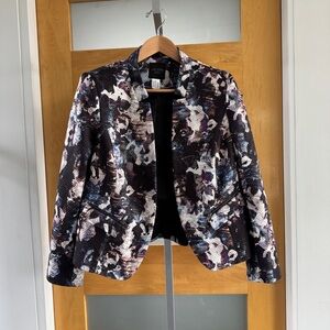Chic Women's Abstract Blazer - Multicolor